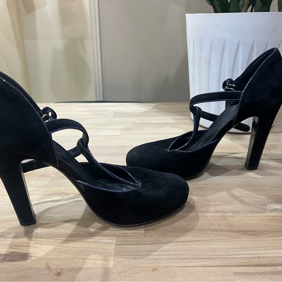 Dolce & Gabbana Vintage Velvet Mary Jane heels size 39/ US 8.5 - Picture 7 of 11